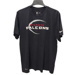 NFL Nike Atlanta Falcons Dri-fit T-shirt Tee Mens XL Black Swoosh Short Sleeve